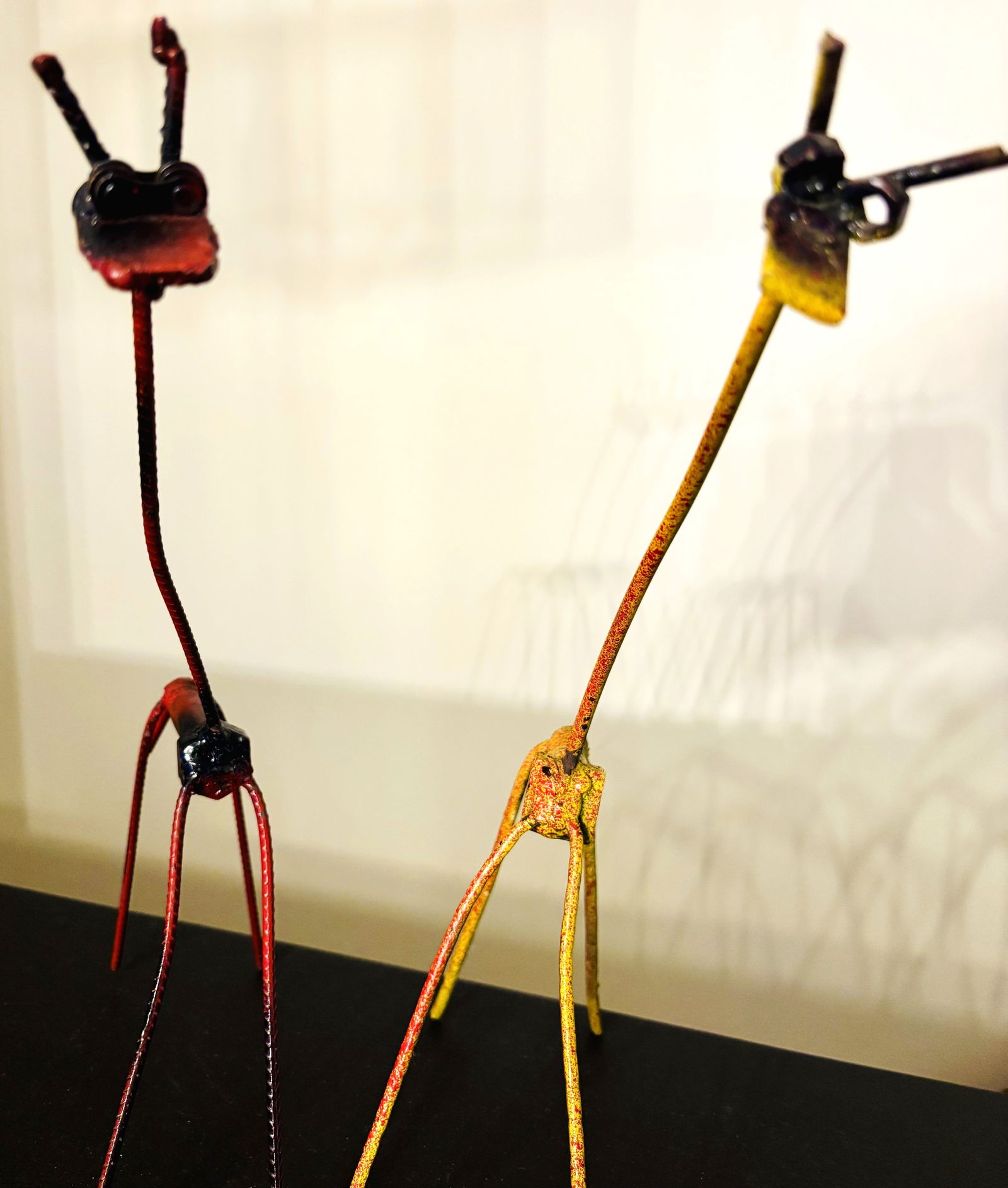 Carlos Regazzoni Signed Welded Metal Giraffe Sculptures, Argentine Contemporary Art (Pair) (1 of 6)