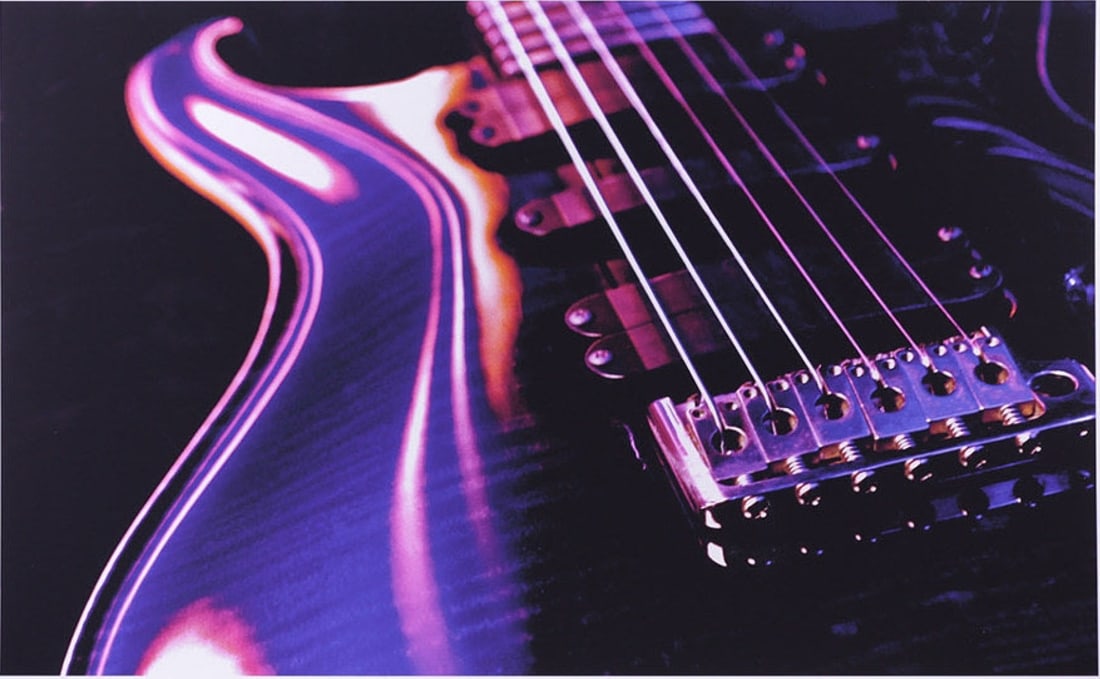 Martin Barre “Jethro Tull” – Blue PRS Guitar Photograph, Hard Rock Las Vegas Display, 40 x (1 of 2)