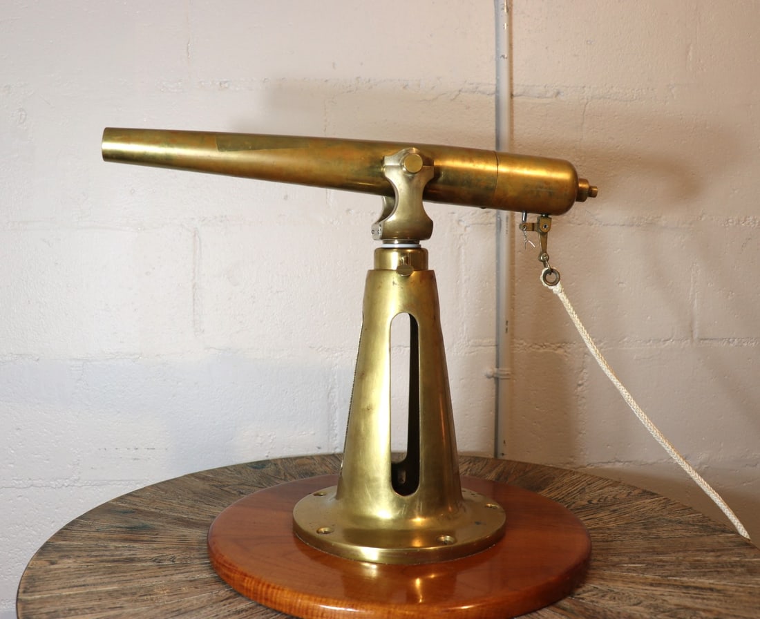 Decorative Brass Signal Cannon on Pedestal Base, Modern Reproduction (10-Gauge Blanks Only) (1 of 6)