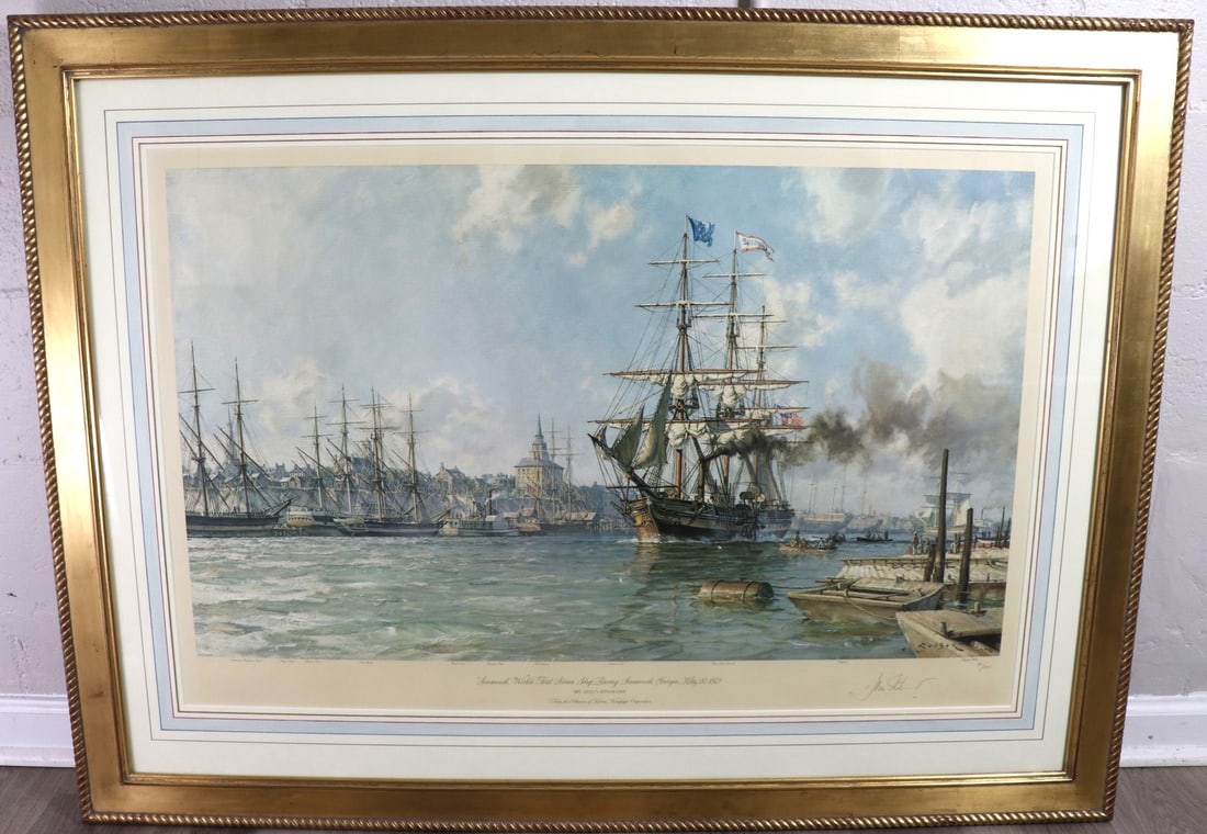 John Stobart – “Savannah,” World’s First Steam Ship, Signed Limited Edition Print (1 of 7)