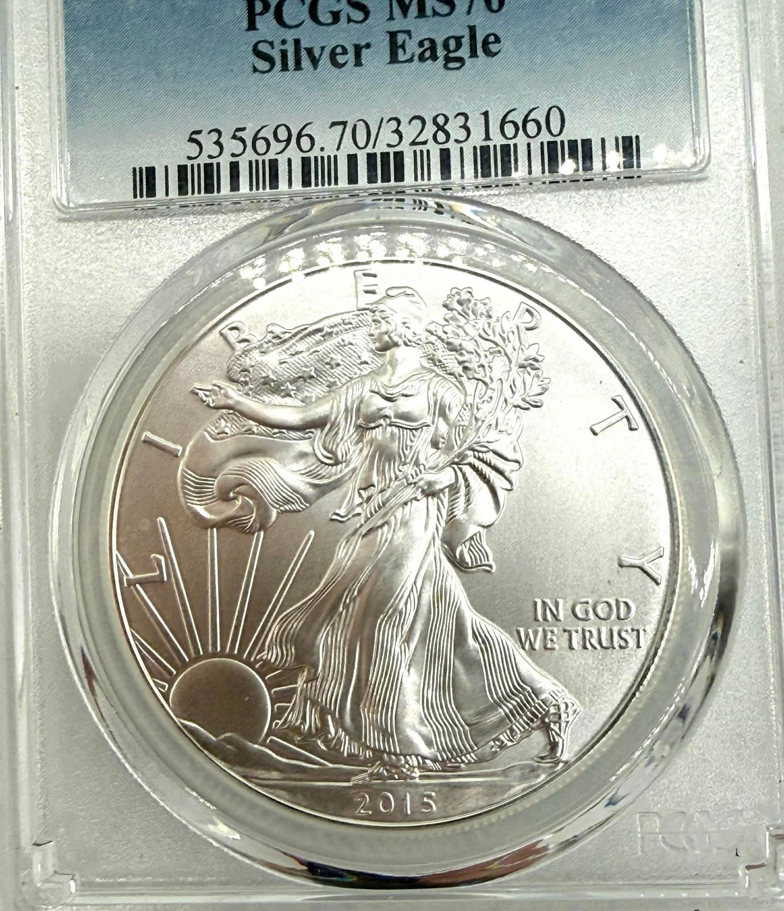 2015 American Silver Eagle $1 PCGS MS70 (1 oz .999 Fine Silver) Slabbed Coin (1 of 3)