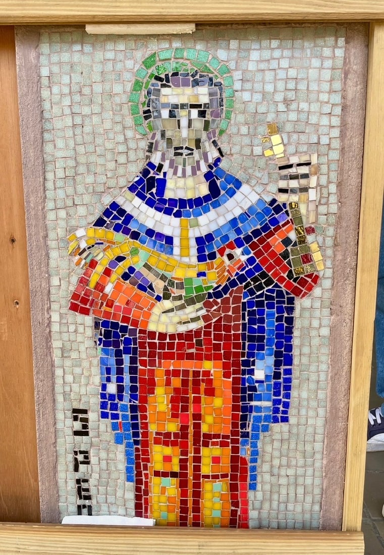 Fray Arnaldo “Marcolino” Maas St. Peter Glass Tile Mosaic Panel (28" x 13") (1 of 1)