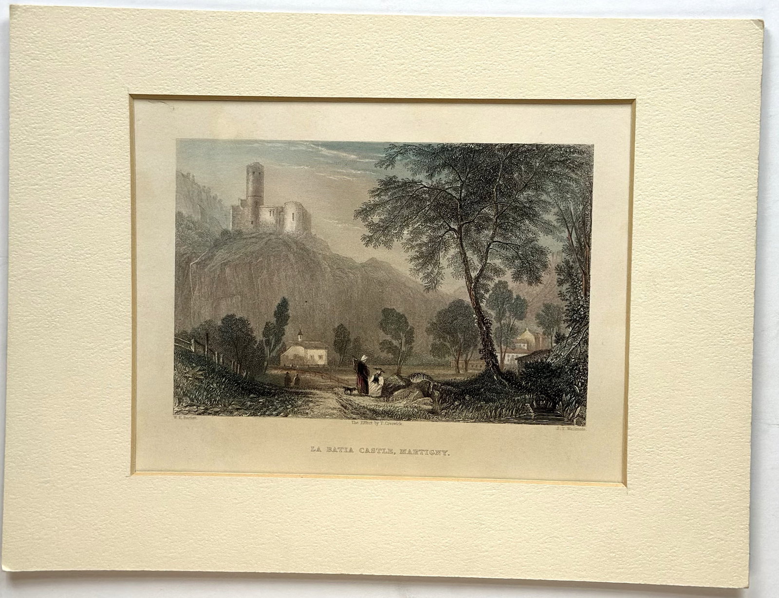 Set of 10 Antique Hand-Colored Engravings – Swiss Alpine Views, 19th Century Landscapes (1 of 10)