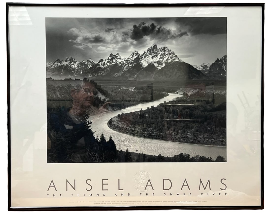 Ansel Adams The Tetons and the Snake River Authorized Edition Photographic Print, Framed: A portion of the proceeds from the sale of this lot will benefit Greater Vail Community ReSources, supporting community programs including the ReSources Vail Food Bank. Authorized edition reproduction