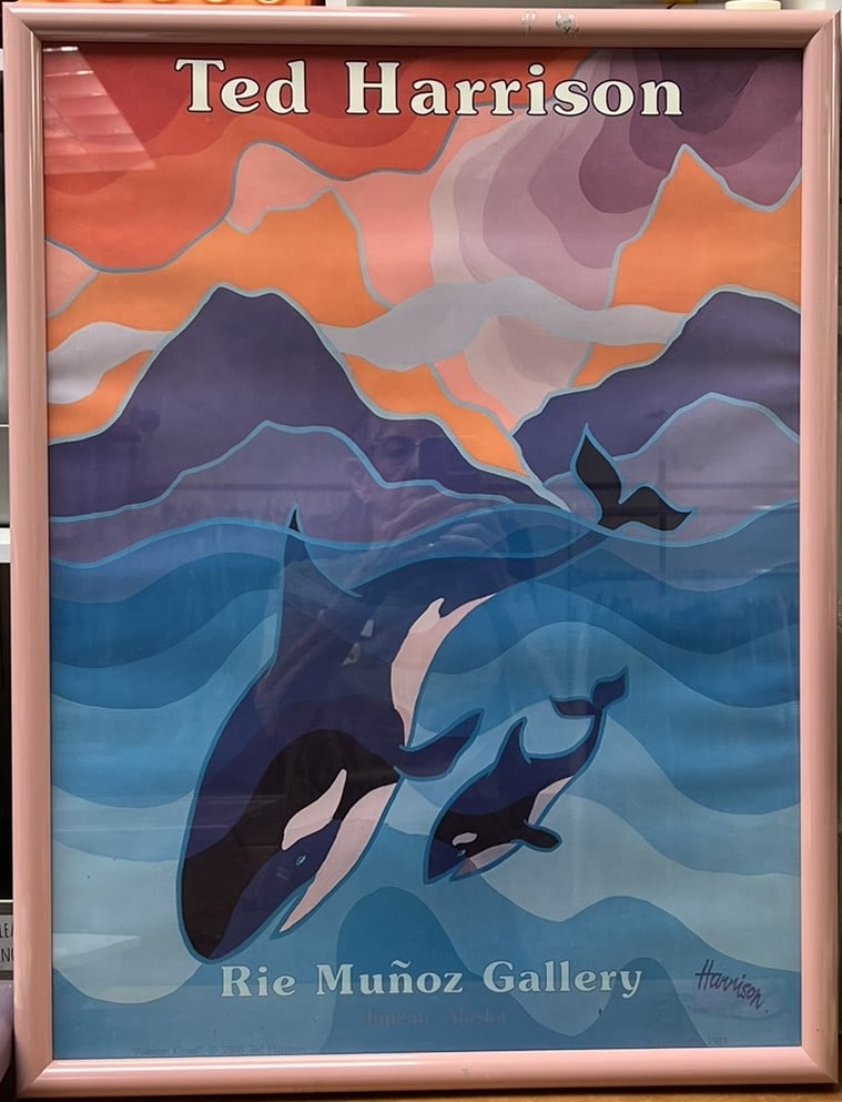 Ted Harrison Alaska Cruise 1988 Signed Limited Edition Print Framed: Limited edition print titled “Alaska Cruise” by noted Canadian artist Ted Harrison (1926–2015), celebrated for his vibrant depictions of life and landscapes of the Yukon and northern Canada.