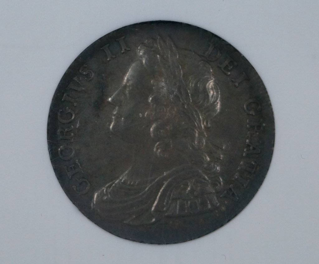 1735 Great Britain 1 Shilling NGC MS 62 Cheshire Collec - 2