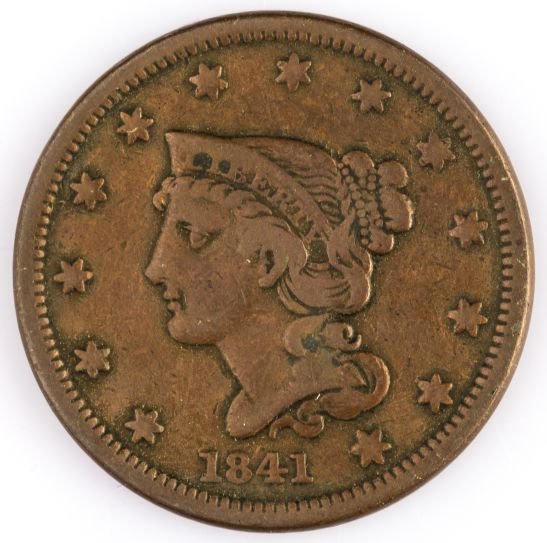 1841 LARGE CENT US COIN: 1841 LARGE CENT US COIN