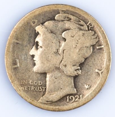 1921-D SILVER MERCURY DIME US: 1921-D SILVER MERCURY DIME US