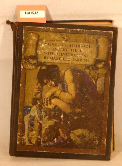 Maxfield Parrish - Poems of Childhood Book: 1904 Charles Scribner's Sons edition of Poems of Childhood by Eugene Field, and illustrated by Maxfield Parrish. Includes all 8 original full color Maxfield Parrish prints. Some cover wear, slightly w