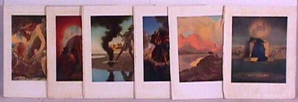 Maxfield Parrish - Lot of 7 Unframed Bookplate Prin: This lot includes seven assorted Maxfield Parrish unframed bookplate prints. All are different, measure approximately 7x9", and date circa 1925-30. Several have minor edge blemishes but none have any