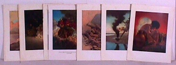 Maxfield Parrish - Lot of 7 Unframed Bookplate Pri: This lot includes seven assorted Maxfield Parrish unframed bookplate prints. All are different, measure approximately 7x9", and date circa 1925-30. Several have minor edge blemishes but none have any