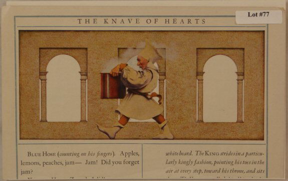 Maxfield Parrish - A Member of the Kitchen Staff: Original print from the 1925 Knave of Hearts book. "A Member of the Kitchen Staff". 4 1/8 x 9.25", unframed. 4.0 Grading in clean and unblemished condition.