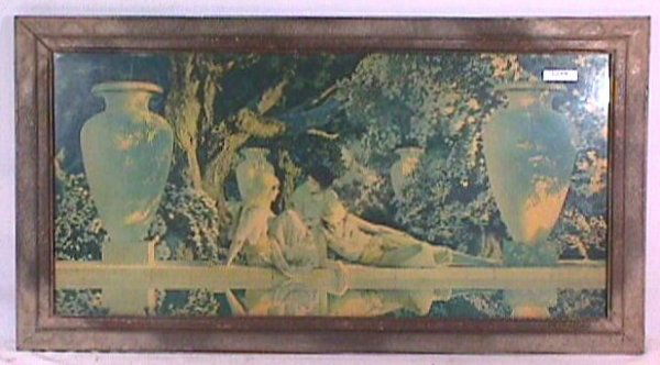Maxfield Parrish - Garden of Allah - Large 30x15": Circa 1918 Maxfield Parrish large format enchanted print. Est 30x15" original frame with no backing paper. Good but slightly faded color, otherwise unblemished condition, and original frame. YOU CAN B