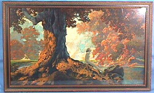 Maxfield Parrish - Dreaming: Maxfield Parrish - Dreaming Circa 1928 Maxfield Parrish large format Enchanted print. 18x30" Period frame. No backing paper. 4.0 Grading.