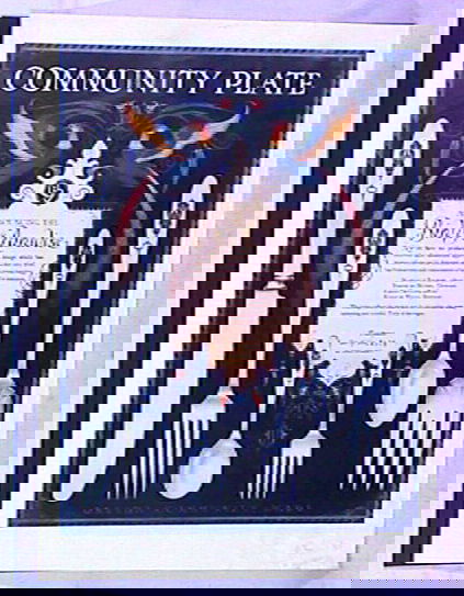 Maxfield Parrish - Community Plate Ad: Circa 1910-20 Maxfield Parrish Community Plate magazine ad. "Announcing the Birds of Paradise". Although this ad doesn't have the normal Parrish look, the center of the ad reads "Maxfield Parrish, Art