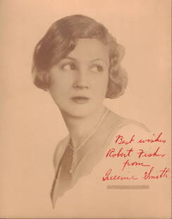 Queenie Smith: 8x10 sepia photo signed by the actress, best known for her roles in Hold That Hypnotist and On Your Toes