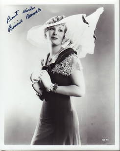 Binnie Barnes: 8x10 B&W photo signed by the actress, best known for her roles in the films The Trouble With Angels and In Old California