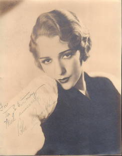 Bebe Daniels: Sepia toned heavyweight signed 8x10 by the legend