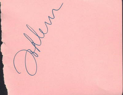 John Lennon: The famous Beatle signed on pink autograph page