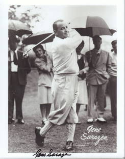 Gene Sarazen: 8x10 signed photo of the professional golfer