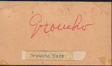 Groucho Marx: An in person signed valet ticket