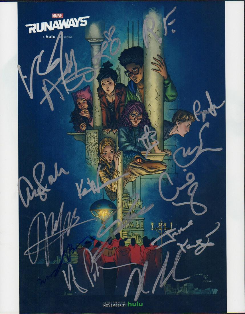 Marvels Runaways cast signed 11x14 (1 of 1)