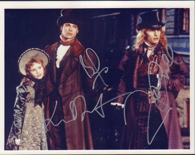 Interview with the Vampire cast: A vintage color 8x10 signed by the main cast members Tom Cruise, Brad pitt and a then young Kirsten Dunst with Piece of the Past COA