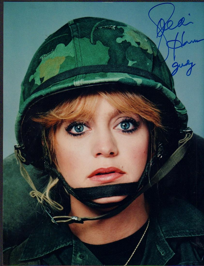 Goldie Hawn 11x14: A privately signed 11x14 from Private Benjamin adding JUDY POP COA