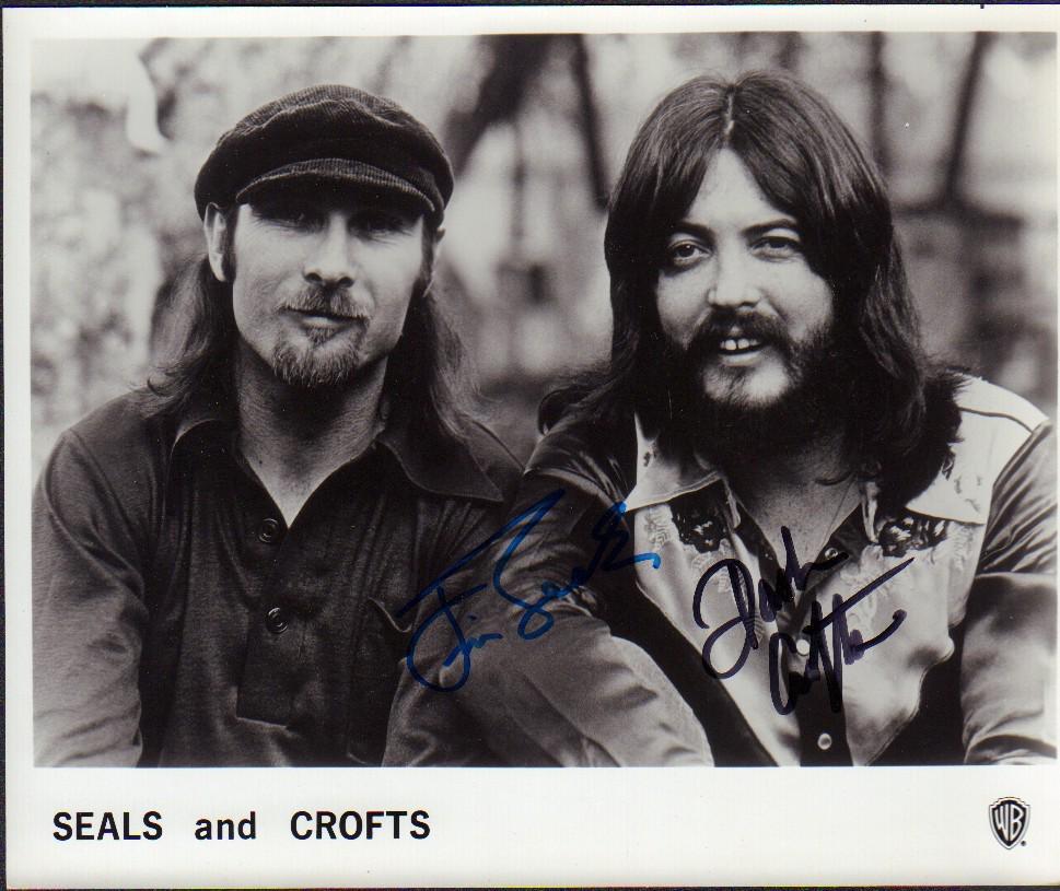 Seals and Croft: A vintage signed b/w 8x10 by both singers with COA