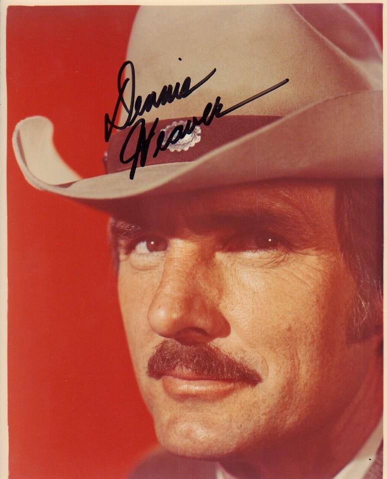 Dennis Weaver: A MCCloud color signed 8x10 with COA