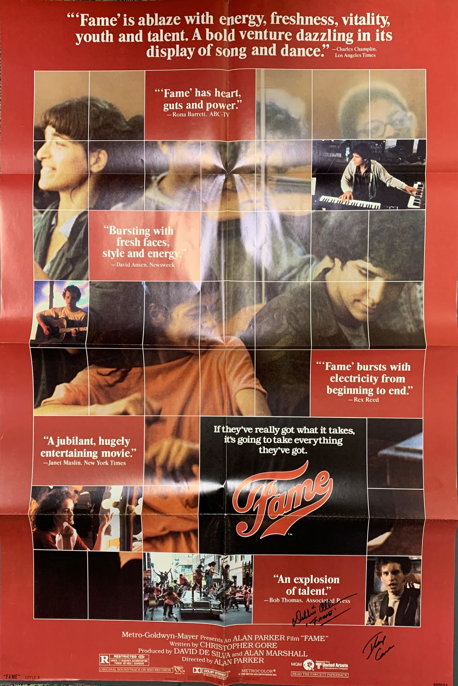 FAME movie poster signed (1 of 1)