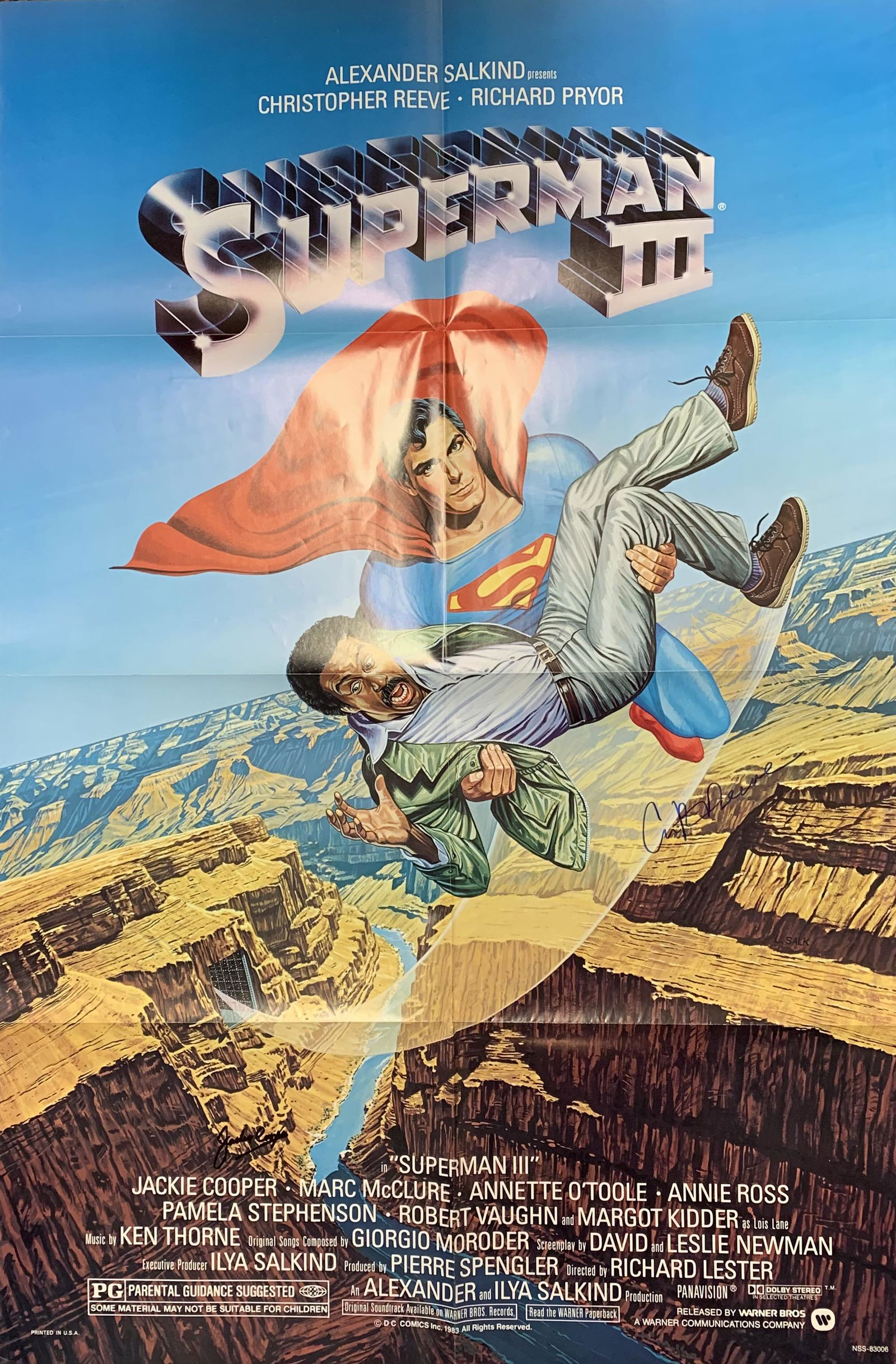 Superman III movie poster signed (1 of 1)