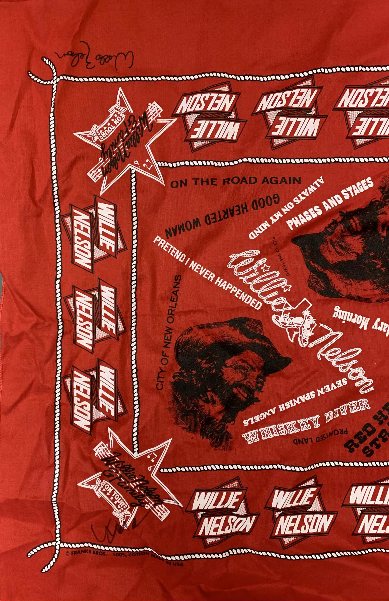 Willie Nelson Bandana signed (1 of 1)