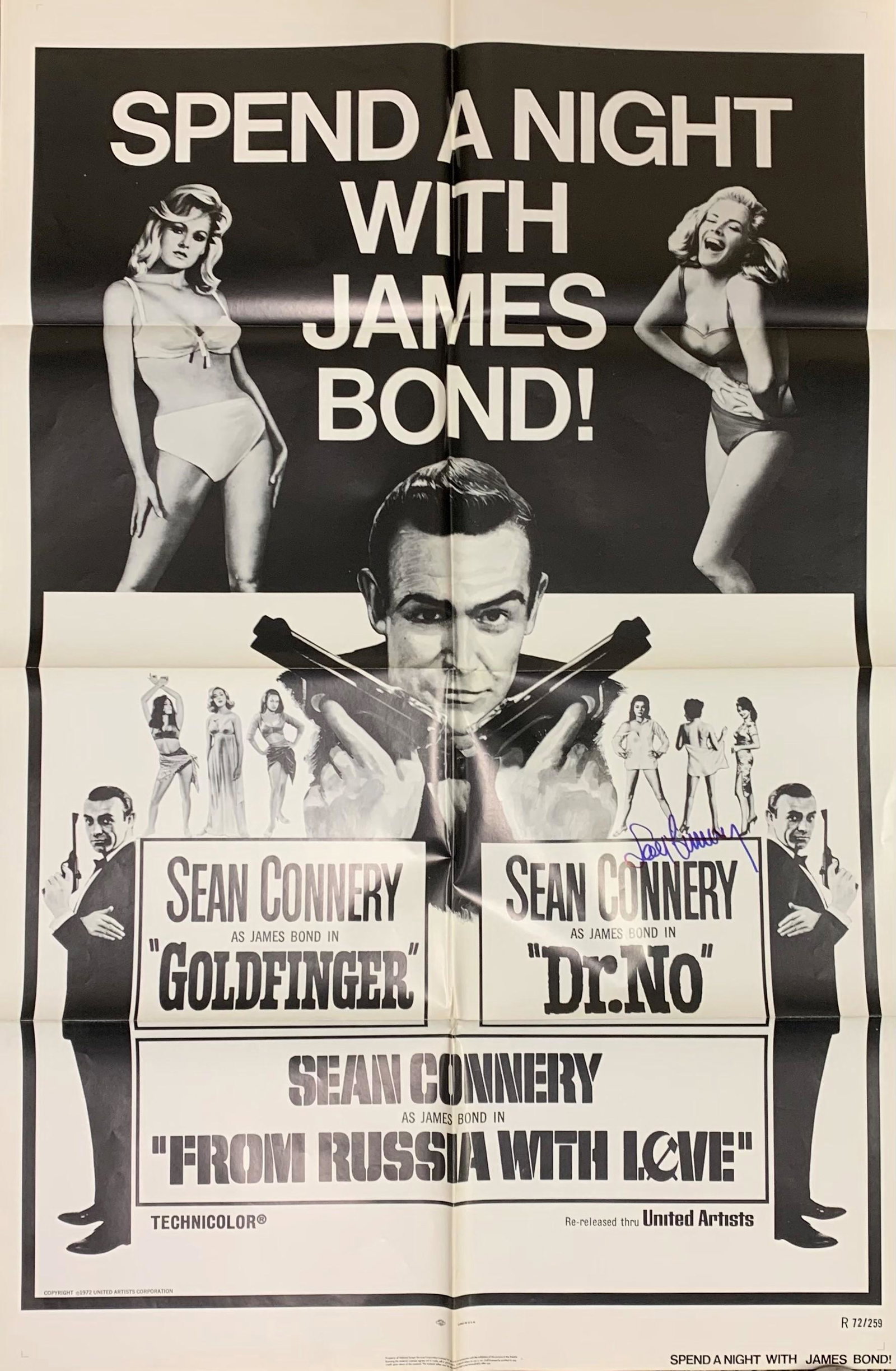 Sean Connery rare Bond poster (1 of 1)