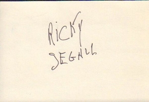 Ricky Segall Rare Signature As Child Star