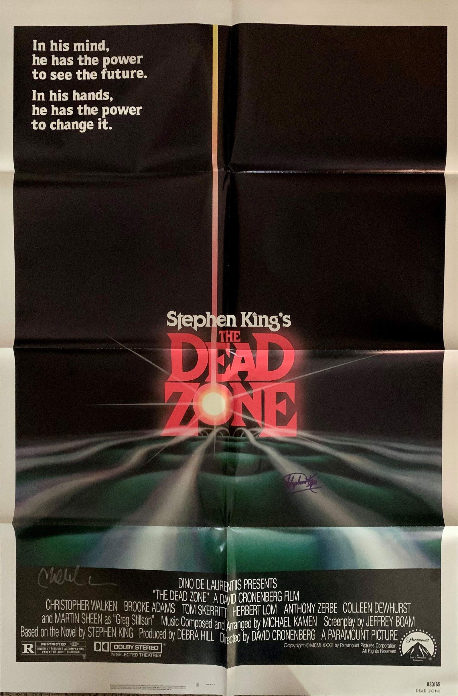 Dead Zone movie poster signed (1 of 1)