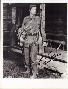 Fess Parker: A vintage Daniel Boone signed bw 8x10 with COA