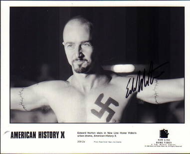 Edward Norton: An original American History X still signed by the AA winning actor with COA