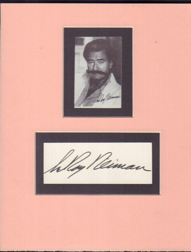 Leroy Neiman: An original ink signature matted to overall 7x9 by the artist with COA