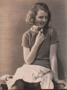 Janet Gaynor: A scarce 30s signed original 8x10 by the FIRST woman to win Best Actress Academy award