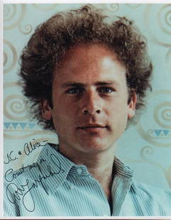 Art Garfunkel: A color rare vintage signed 8x10 of one half of Simon and Garfunkel