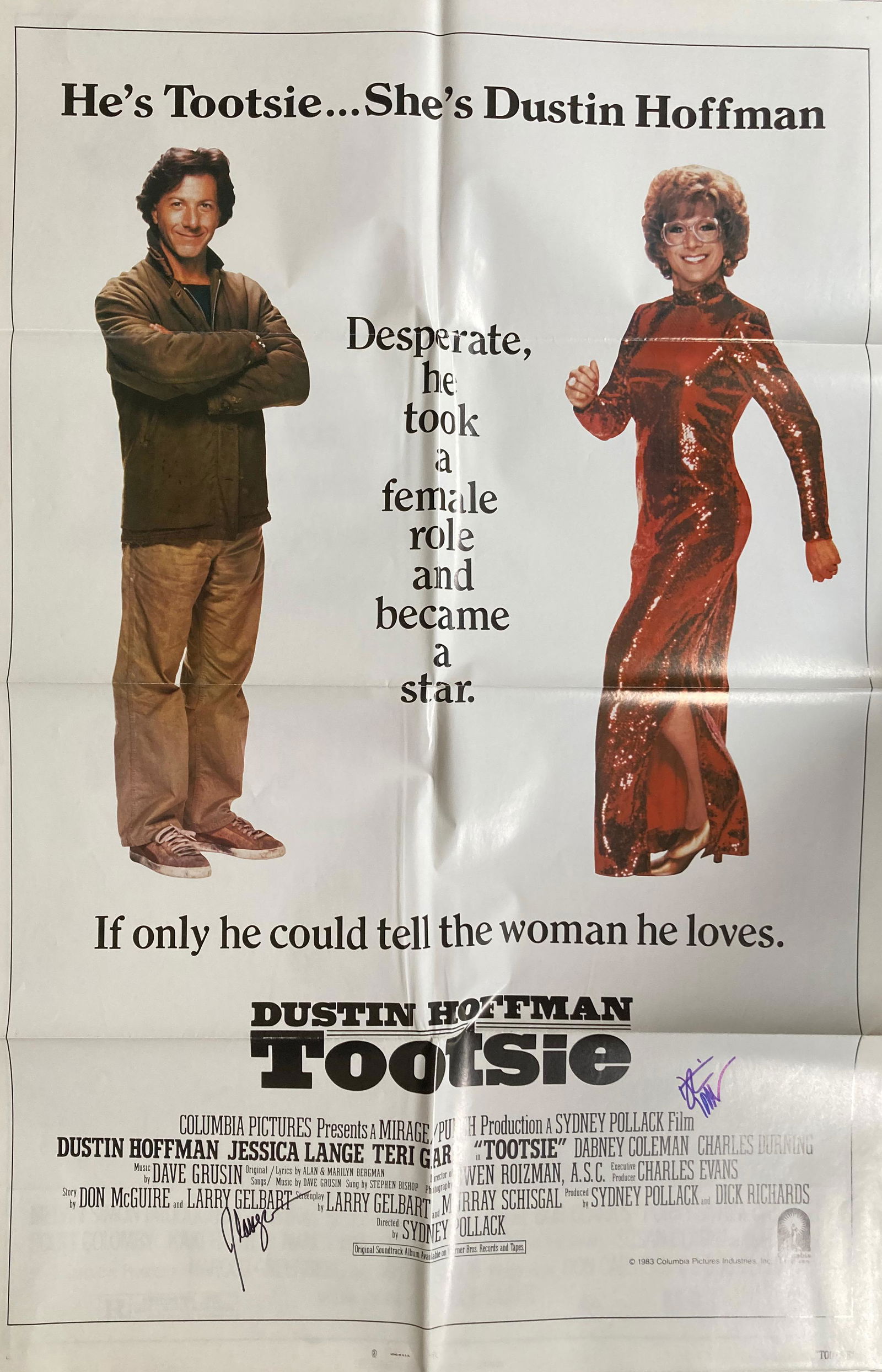Tootsie movie poster signed (1 of 1)