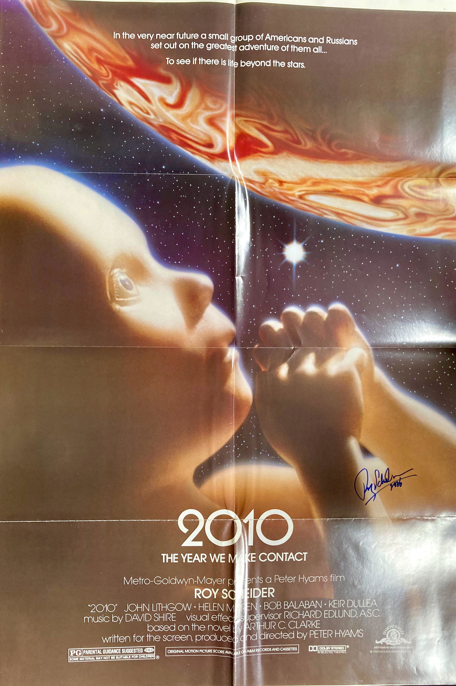 2010 Space Odyssey movie poster signed (1 of 1)