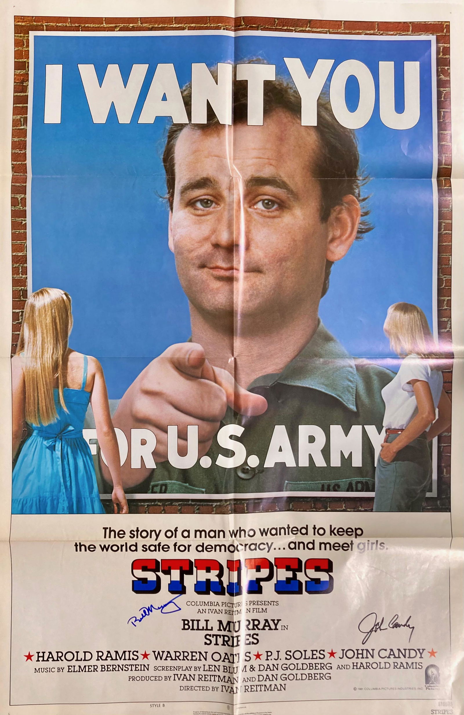 Stripes movie poster signed (1 of 1)