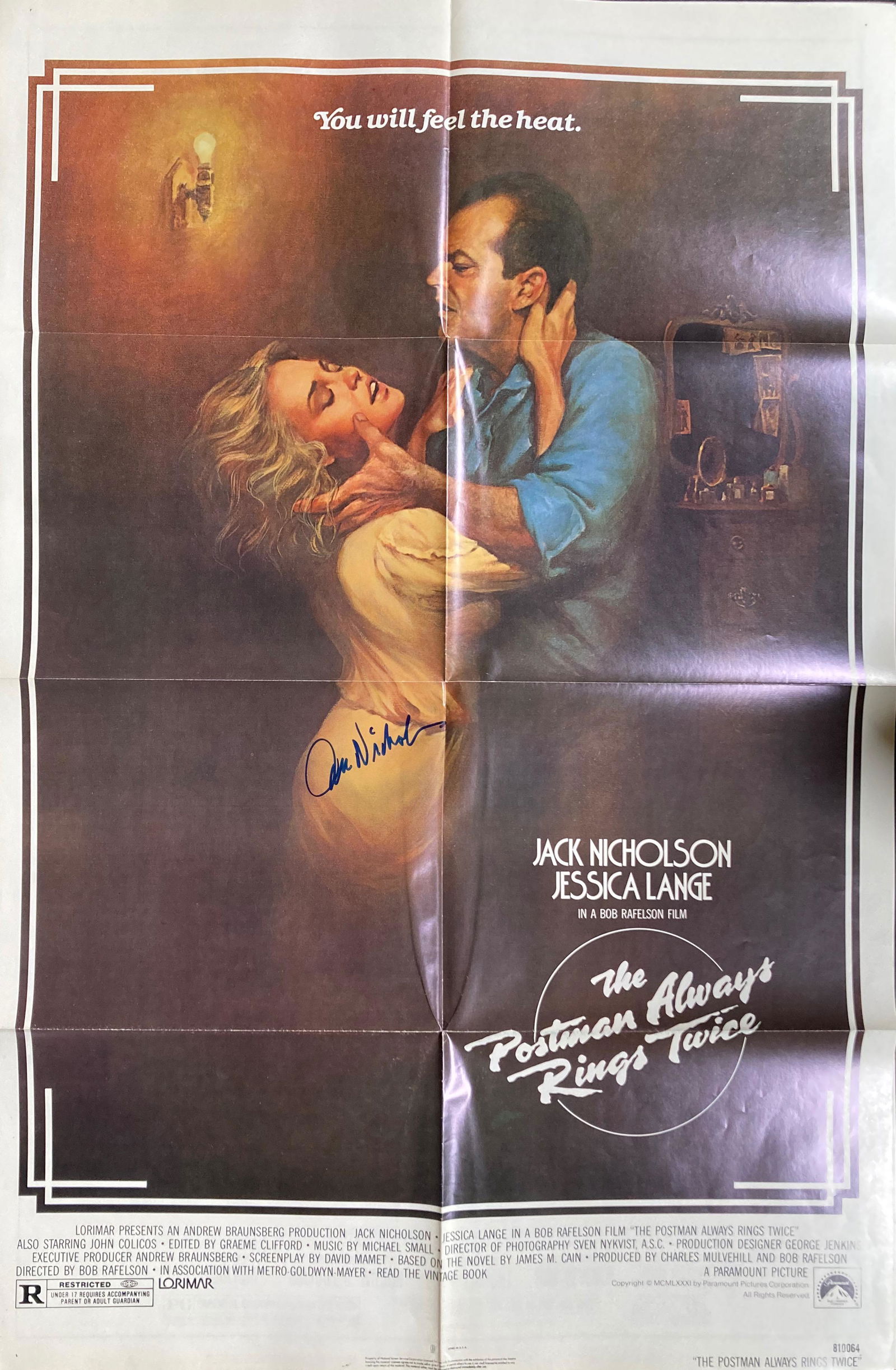The Postman Always Rings Twice movie poster signed (1 of 1)