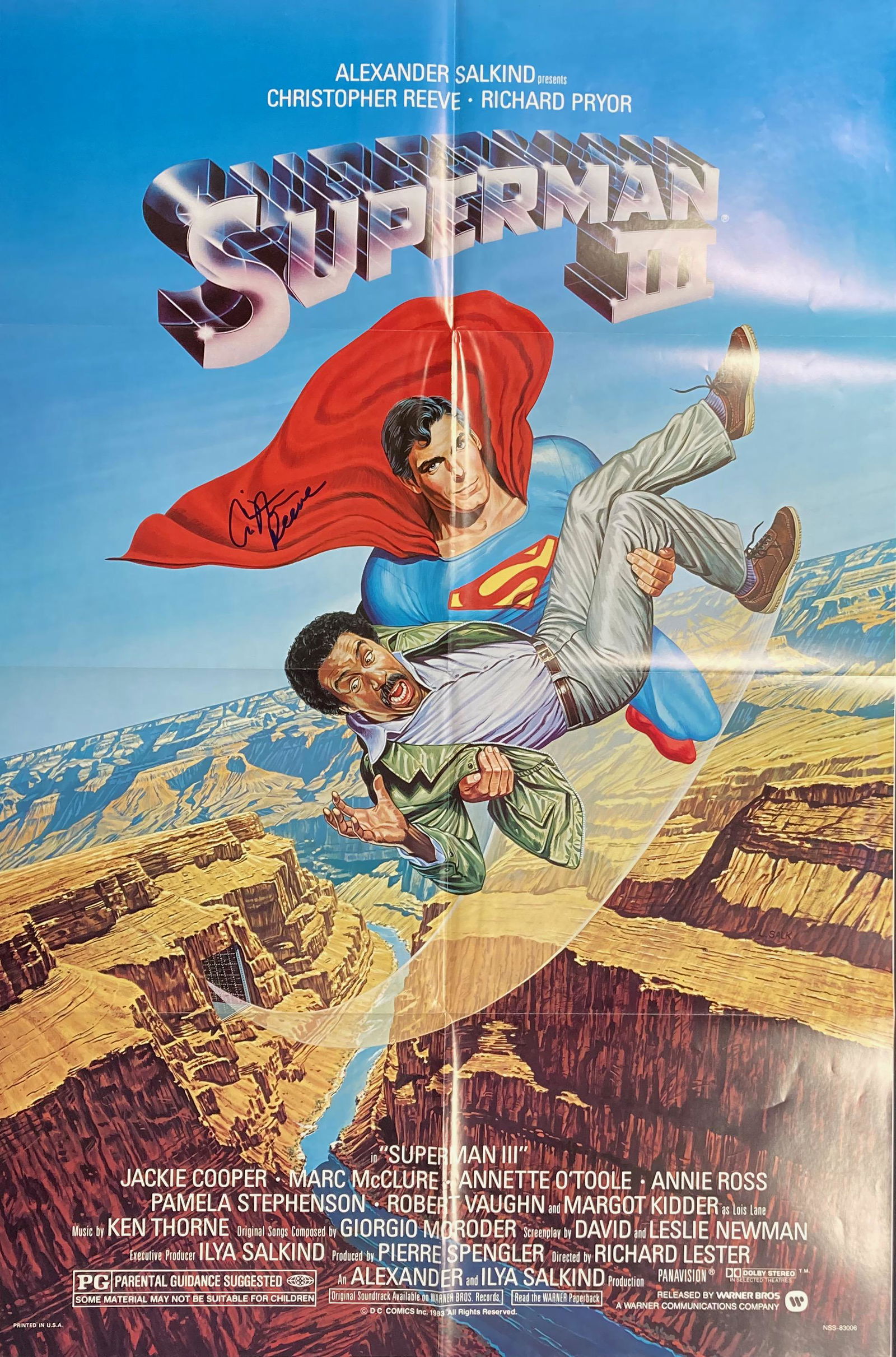 Superman III movie poster signed (1 of 1)