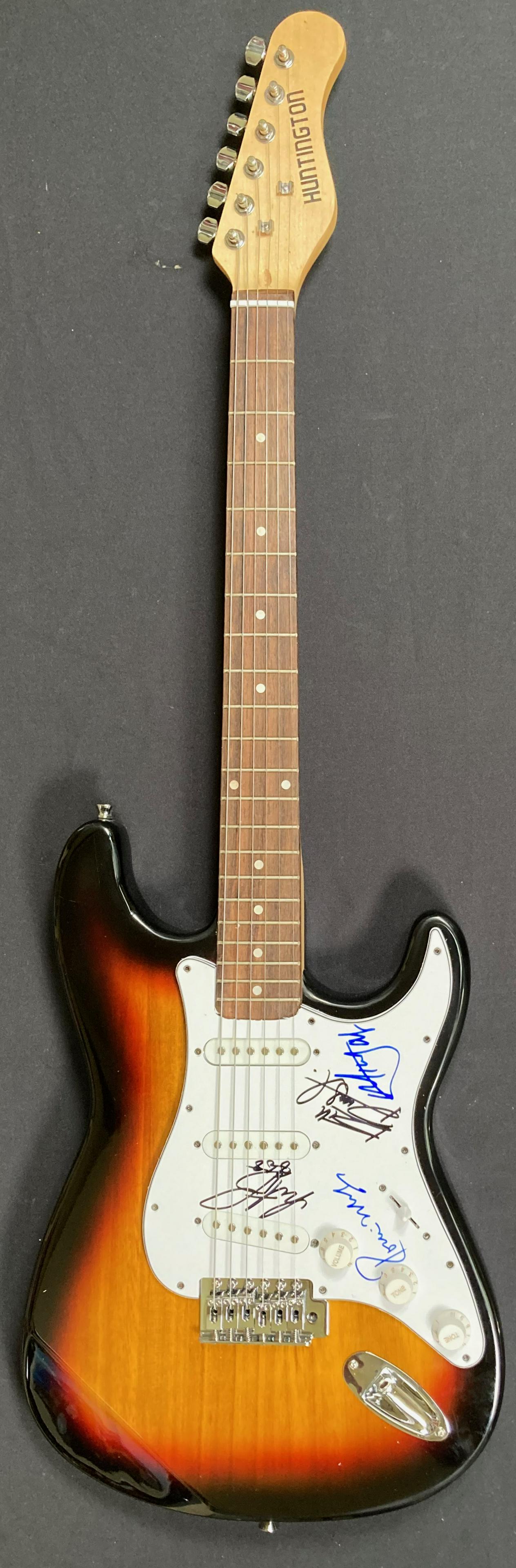 Rolling Stones stratocaster style guitar signed (1 of 1)