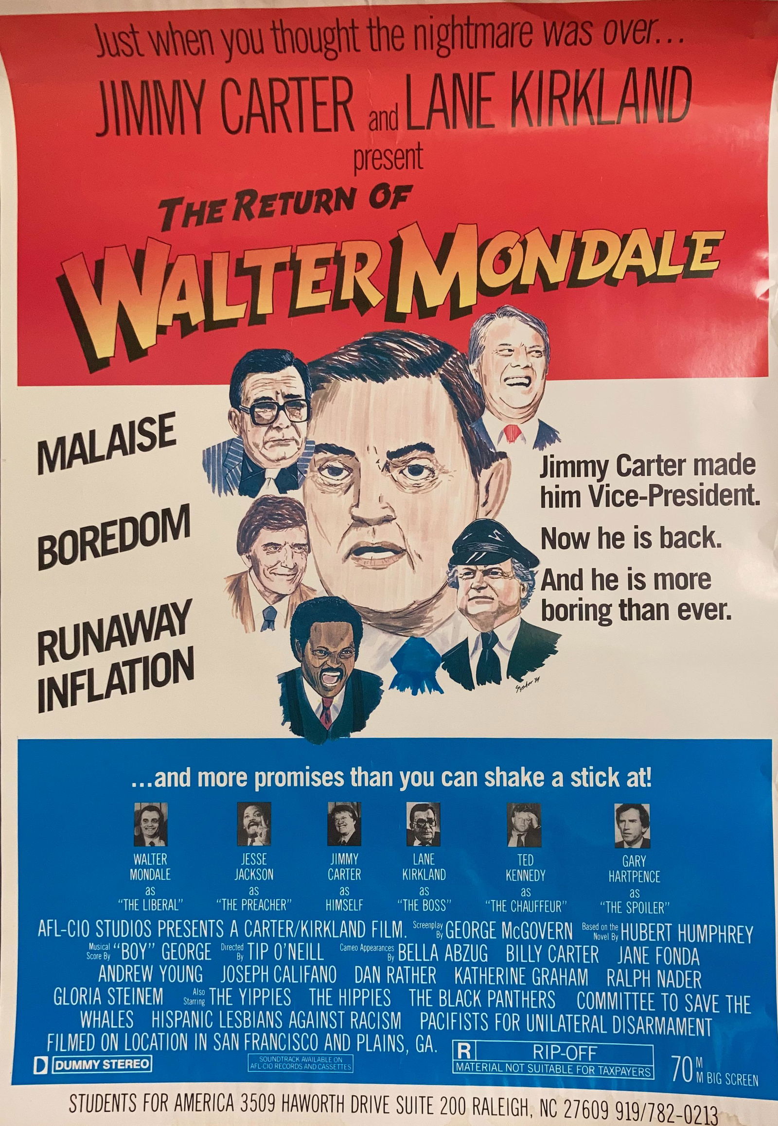 The Return of Walter Mondale RARE movie poster (1 of 1)
