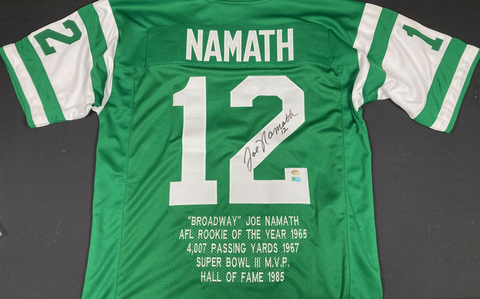 Joe Namath Stat jersey signed (1 of 1)