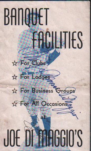 Marilyn Monroe and Joe Dimaggio signed brochure (1 of 1)